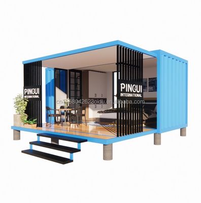 Sala de contêineres expandível de 20 pés com design moderno e janelas de liga de alumínio