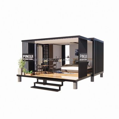 Produto acabado Casa de contêiner pop-up de 20 pés com cor personalizada e painel de sanduíche de onda de 50/75/100 mm