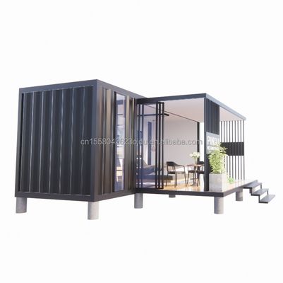 Produto acabado Casa de contêiner pop-up de 20 pés com cor personalizada e painel de sanduíche de onda de 50/75/100 mm