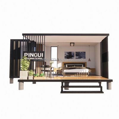 Produto acabado Casa de contêiner pop-up de 20 pés com cor personalizada e painel de sanduíche de onda de 50/75/100 mm