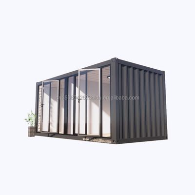 Janela de liga de alumínio e painel de sanduíche de onda de 50/75/100 mm 20ft Container pré-fabricado Loja de roupas Container Kiosk Loja móvel