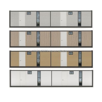 Hotel 40 pés 2 quartos casa de contêiner de vida cor personalizada pré-fabricada pré-fabricada modular pequena móvel transporte casas portáteis