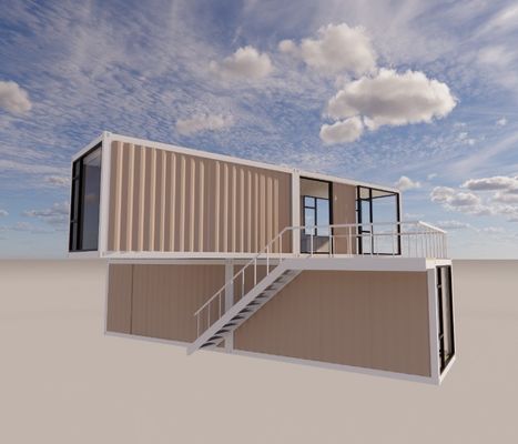 20ft ou 40ft Luxury Design Apartamento de duas camadas Fabricado Habitação portavel Container House com alumínio liga de janelas