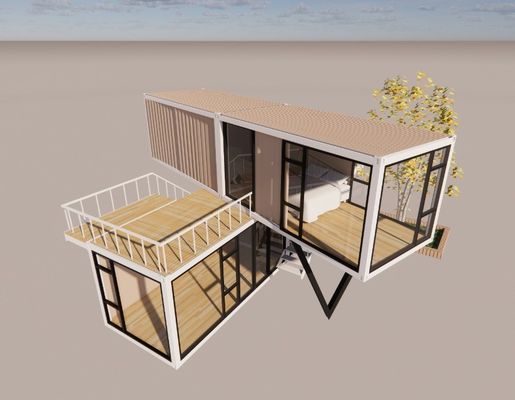 20ft ou 40ft Luxury Design Apartamento de duas camadas Fabricado Habitação portavel Container House com alumínio liga de janelas