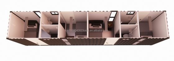 20ft Design Mobile Shipping 40ft Container 4 dormitórios Residencial Mini Lounge Hotel e cor personalizada para venda no hotel