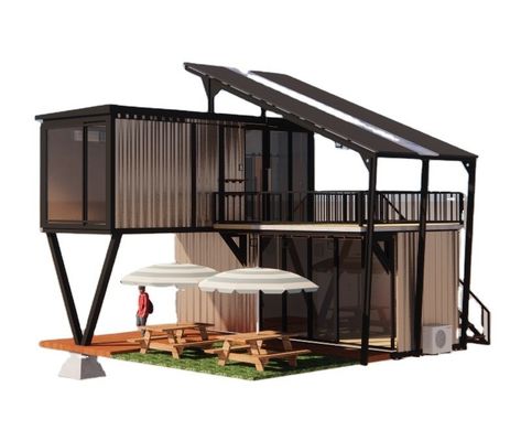 Aço Galvanizado Curvatura 180g Design de Quadro Estrutura de Aço Modular Villa para Container de Luxo Casas Prefabricadas