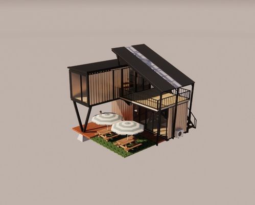 Aço Galvanizado Curvatura 180g Design de Quadro Estrutura de Aço Modular Villa para Container de Luxo Casas Prefabricadas