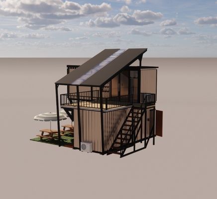 Aço Galvanizado Curvatura 180g Design de Quadro Estrutura de Aço Modular Villa para Container de Luxo Casas Prefabricadas