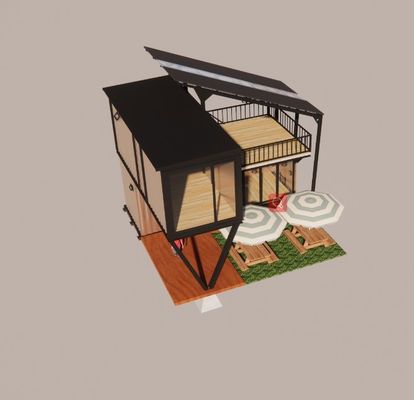 Aço Galvanizado Curvatura 180g Design de Quadro Estrutura de Aço Modular Villa para Container de Luxo Casas Prefabricadas