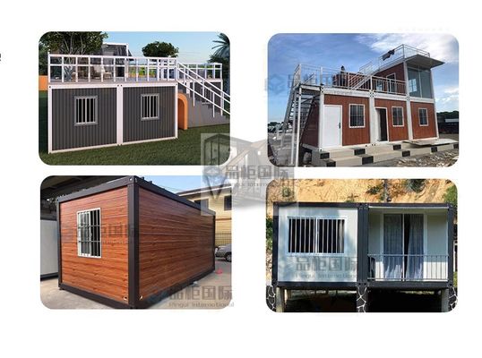 Casas de contêiner portáteis luxuosas pré-fabricadas de 20 pés 40 pés Casas com cor personalizada
