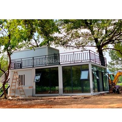 Casa de contêiner pré-fabricada de aço galvanizado com banheiro e design desmontáveis