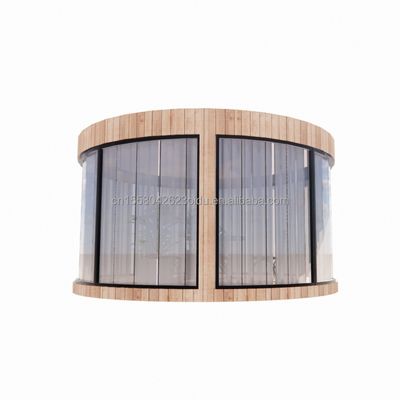 Tubos quadrados de aço galvanizado Casas de madeira padrão da UE Casas de vidro Sunshine Casa pré-fabricada Loja móvel Loja para café de jardim