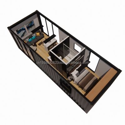 Parede 50/75/100mm Painel Sandwich Wave 20ft Belas Casas Prefabricadas Container com aço galvanizado