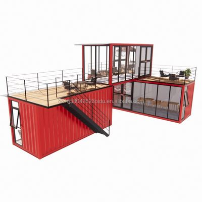 50/75/100mm Wave Sandwich Panel Wall Modular Mobile Store para Container Loja de sobremesa Rua Café Prefab Kiosk Booth Design