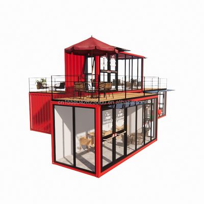 50/75/100mm Wave Sandwich Panel Wall Modular Mobile Store para Container Loja de sobremesa Rua Café Prefab Kiosk Booth Design