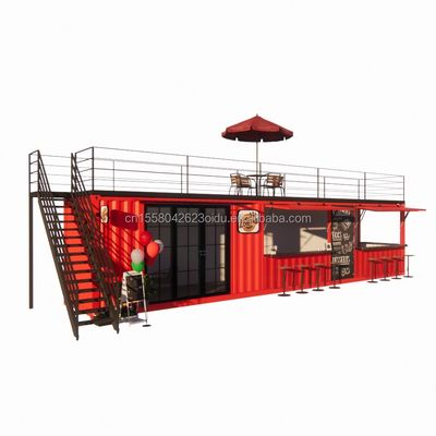 Loja 20ft 40ft Container Loja Expansão Booth Design O seu próprio café ao ar livre com alumínio