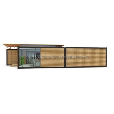 Estrutura de aço galvanizado de aço curvado 180g 20ft 40ft Casa pré-fabricada com design de contêiner moderno e paredes de painel de sanduíche de onda