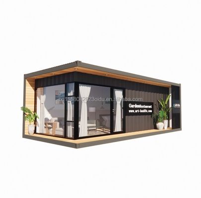 Casa de contêiner de madeira portátil de 30 pés Estrutura de aço durável para aplicações marítimas