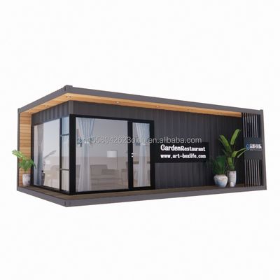 Casa de contêiner de madeira portátil de 30 pés Estrutura de aço durável para aplicações marítimas