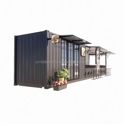 Solução de alojamento de hotel Casas de contêiner modulares pré-fabricadas em loja de contêineres com janelas de liga de alumínio
