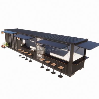 Solução de alojamento de hotel Casas de contêiner modulares pré-fabricadas em loja de contêineres com janelas de liga de alumínio