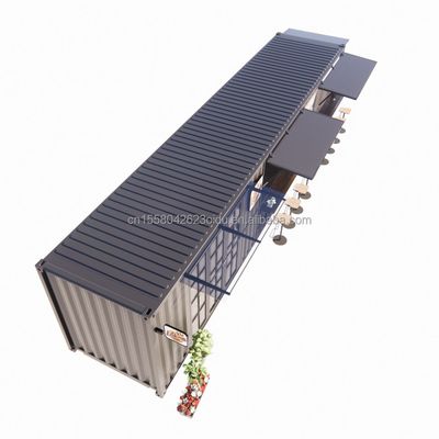 Solução de alojamento de hotel Casas de contêiner modulares pré-fabricadas em loja de contêineres com janelas de liga de alumínio