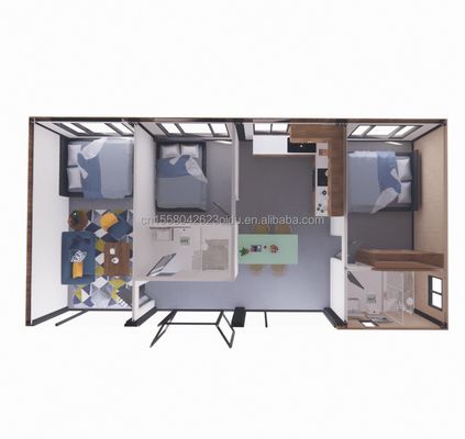 Customizado Cor Dois Histórias Container resistente Bar Estande Mini 20 pés Pop-up Store com tubos quadrados de aço galvanizado