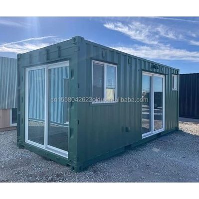 Casa de contêiner pré-fabricada de 20 pés com cozinha e um quarto para janelas de liga de alumínio de hotel