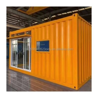 Casa de contêiner pré-fabricada de 20 pés com cozinha e um quarto para janelas de liga de alumínio de hotel