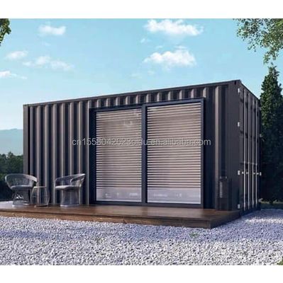 Casa de contêiner pré-fabricada de 20 pés com cozinha e um quarto para janelas de liga de alumínio de hotel