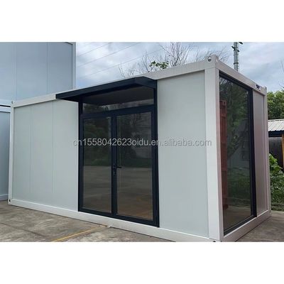 Casa de contêiner pré-fabricada de 20 pés com cozinha e um quarto para janelas de liga de alumínio de hotel