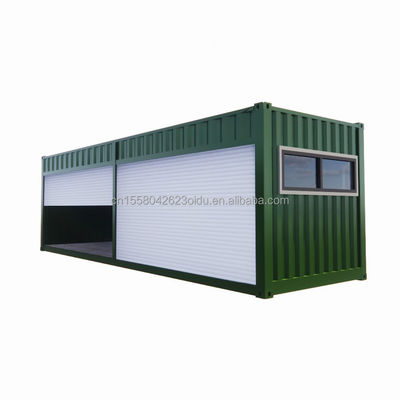 20ft pré-fabricado Flat Packaging Module House Garagem Depoimento Booth Container House com estilo de design moderno simples