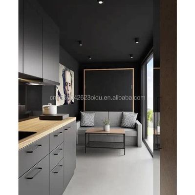 Tubos Quadrados de Aço Galvanizado Estrutura Principal Casas Prefabricadas de 20 pés Contêiner Moderno Portátil Flat Pack Casa de Vida para Hotel