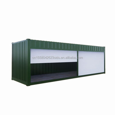 20ft pré-fabricado Flat Packaging Module House Garagem Depoimento Booth Container House com estilo de design moderno simples