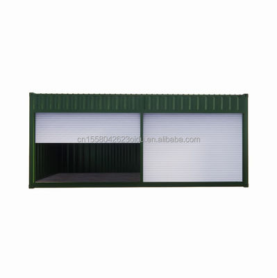 20ft pré-fabricado Flat Packaging Module House Garagem Depoimento Booth Container House com estilo de design moderno simples