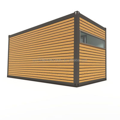 Alojamento Hotel 20ft Container pré-fabricado Casa de escritório com porta deslizante de madeira e alumínio