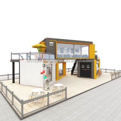 Alumínio liga Janela 20ft 40ft Prefab Mobile Bar de Envio Lojas de café Restaurante Container Casa Modular Casa