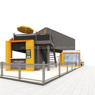 Alumínio liga Janela 20ft 40ft Prefab Mobile Bar de Envio Lojas de café Restaurante Container Casa Modular Casa