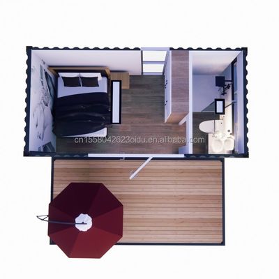 Construir rapidamente casas pequenas casas de contêiner estilo de design moderno casas pré-fabricadas para um quarto uma solução de banheiro
