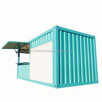 Loja Pop-up de cor personalizada Container Loja de café/Bar/Fast-food em embalagem plana de 20FT para promoção de supermercados