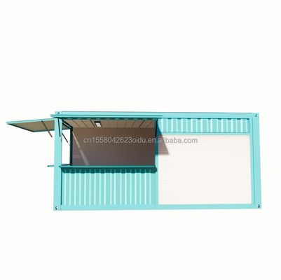 Loja Pop-up de cor personalizada Container Loja de café/Bar/Fast-food em embalagem plana de 20FT para promoção de supermercados
