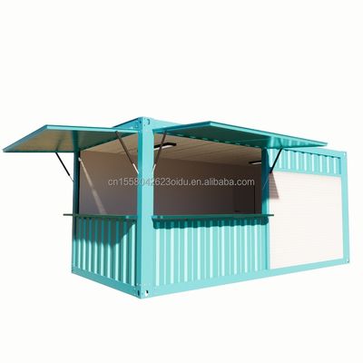 Loja Pop-up de cor personalizada Container Loja de café/Bar/Fast-food em embalagem plana de 20FT para promoção de supermercados