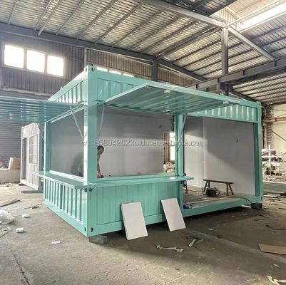 Loja Pop-up de cor personalizada Container Loja de café/Bar/Fast-food em embalagem plana de 20FT para promoção de supermercados