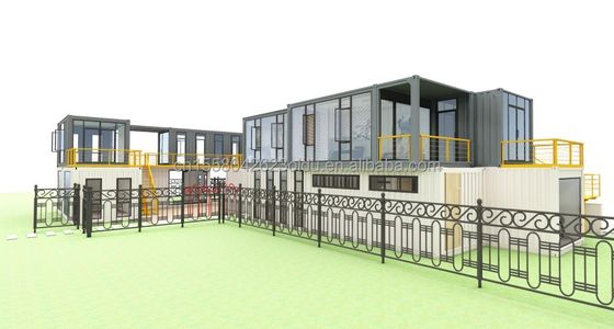 Tubos quadrados de aço galvanizado Estrutura principal para design e construção de casas de contêineres de hotéis personalizadas