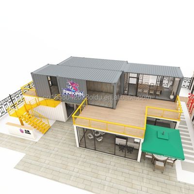 Tubos quadrados de aço galvanizado Estrutura principal para design e construção de casas de contêineres de hotéis personalizadas