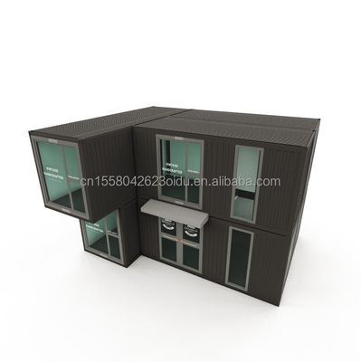 50/75/100mm Painel Sandwich de onda Paredes Container modular Escritório pré-fabricado para espaços de trabalho modernos e flexíveis