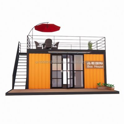 Hotel Container portátil de 20 pés Loja de roupas Café pré-fabricado Loja móvel Armazém