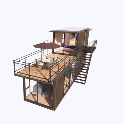 Supermercado Expedição Projetos Prefabricados Prontos Container Loja de café com design de madeira