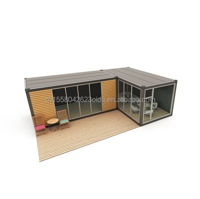 Estrutura de aço galvanizado de aço flexível 180g Cabines simples pré-fabricadas de madeira Cabines portáteis de casa pequena com 20ft ou 40ft tamanho