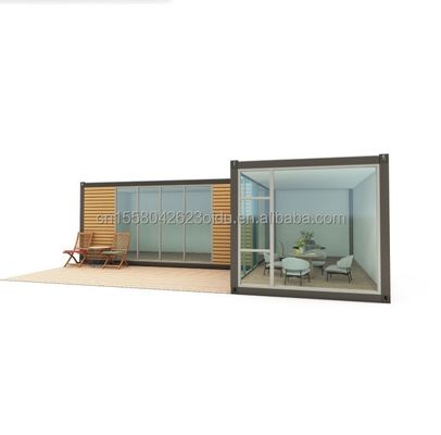 Estrutura de aço galvanizado de aço flexível 180g Cabines simples pré-fabricadas de madeira Cabines portáteis de casa pequena com 20ft ou 40ft tamanho